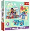 cumpără Puzzle Trefl R25E /46/47 (93585) 2 în 1 + Memos Lilo și Stitch în Chișinău 