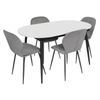 cumpără Set masă și scaune Evelin di Costacurta стол DT-533R B + 4 стула YTC-064B Blu-14 (Dark grey) în Chișinău 