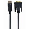 Cable  DP to DVI 3.0m, Cablexpert, "CC-DPM-DVIM-3M", Black 