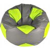 купить Кресло-мешок BeanBag BM6019, Mяч из экокожи Ares, L, серый с зеленым в Кишинёве 