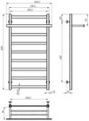 cumpără Uscător de prosoape Lianat 6397 NIKA 500x1000 inox BRUSHED în Chișinău 