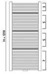 купить Полотенцесушитель Gorgiel NADIR AD-DR/P 120/55 Graphit matt 13 (21) в Кишинёве 