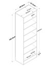 купить Полка для обуви Trendy P6-M13-2347 59x182x37cm, multifunctionala (GTR006674) в Кишинёве 