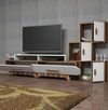 cumpără Comodă TV Trendy Flora S, Nuc, Alb 205x50x36cm în Chișinău 