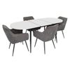 cumpără Set masă și scaune Evelin di Costacurta стол DT-533R B + 4 стула YTC-090B UF885-15 (Dark grey) în Chișinău 