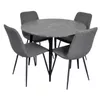 купить Комплект стол и стулья Evelin di Costacurta стол DT-402-6B + 4 стула YTC-078B Bjorn-13 (Grey) в Кишинёве 