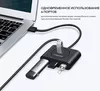 cumpără Adaptor de rețea USB Ugreen 40850 HUB 4in1 Type-C 3.0 to 4*USB-A 3.0, USB-C OTG Function, Black în Chișinău 