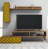 cumpără Set mobilă living Trendy Planeta, Nuc, Galben 150x37x37cm în Chișinău 