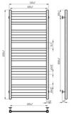 cumpără Uscător de prosoape Lianat 6240 SOLAR 500x1200 inox negru în Chișinău 