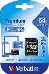 купить Verbatim Premium MicroSDXC 64GB Class 10 + SD-адаптер в Кишинёве 
