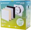 купить Вентилятор вытяжной EvoAir Ventilator baie Ecovent DECORA SMART, Senzor Umiditate, Alb Mat в Кишинёве 