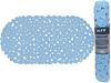 Коврик для ванны овал 39X99cm MSV "Галька", голубой, PVC