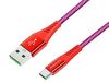 cumpără Borofone cable BU13 Craft Type-C 5A fast charging data cable Red, 1.2m, nylon, 716941 în Chișinău 
