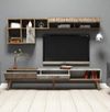 купить Стенка Trendy Milano Орех, Белый мрамор, 180x40x35 см (GTR000179) в Кишинёве 