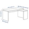 купить Офисный стол Ikea Malm с выдвижной панелью 151x65 White в Кишинёве 