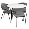 купить Комплект стол и стулья Evelin di Costacurta стол DT 404-3B + 3 стула YTC-097B Dark grey в Кишинёве 
