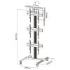 Mobile Stand for Displays  Reflecta Video Wall TV Stand 55T; 45-55"; max. VESA 600x400; max 3x 50kg 