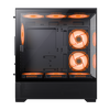 Case ATX GAMEMAX VISTA AB, w/o PSU, 0.6mm, 6x120mm ARGB fans, Dual TG, USB3.0, Type-C, Black 