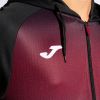 FINAL SALE - Hanorac JOMA - TIGER V ZIP-UP HOODIE BLACK BURGUNDY 