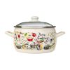 cumpără Cratiță Metalac 51725 эмалированная Gourmet 22cm, 5.7l, крышка стекло în Chișinău 