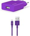 купить Зарядное устройство сетевое ttec 2SCS20LMR USB to Lightning 2.4A (1.2m), Purple в Кишинёве 