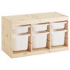 купить Короб для хранения Ikea Trofast 93x44x52 Light Bleached Pine/White в Кишинёве 