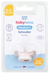"Baby-Nova" Ортодонтическая пустышка, без кольца, 0 мес - 2 мес, Силикон, без BPA, 1 шт.  (24227)