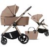 купить Детская коляска DadaPrams Carucior 2in1 Flux Beige + Adaptoare в Кишинёве 