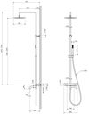 cumpără Panou de duș Omnires termostatata Y Brushed Graphite Y1234GR în Chișinău 