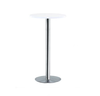 купить Белый круглый барный стол с поверхностью МДФ и хромированной металлической ножкой в Кишинёве 