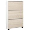 cumpără Raft pentru încălțăminte Mobildor-Lux Leo Slim 50x16x125H cm White/Sonoma în Chișinău 