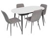 купить Комплект стол и стулья Evelin di Costacurta стол DT-533R B + 4 стула YTC-078B Bjorn-13 (Grey) в Кишинёве 