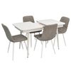 cumpără Set masă și scaune Evelin di Costacurta стол DT-432-1R Wh + 4 стула YTC-080Wh Grey în Chișinău 