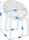 купить Стул Jumi CM-102064 Scaun terasa ALBERO din plastic, Negru в Кишинёве 