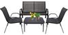cumpără Mobilier pentru grădină Jumi OM-967984 Mobilier de gradina FIESTA, masă, canapea, 2 fotolii, Negru în Chișinău 