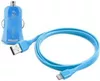 купить Зарядное устройство для автомобиля Puro MCHUSBAPLT1BLUE with lightning connector 1A, 1 USB port, 1m, blue в Кишинёве 