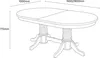 купить Стол Fabrik Home Malaysia Elegance, овальный из массива Венге (раскладной) в Кишинёве 