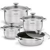 купить Набор посуды Konighoffer Набор посуды Bari Silver 8pcs в Кишинёве 