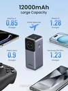 купить Аккумулятор внешний USB (Powerbank) Ugreen 35526B Nexode Flight Approved 12000mAh, Grey в Кишинёве 