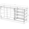купить Комод Smartex (16127) Т2 180cm Ivory+Stejar Deschis в Кишинёве 