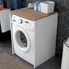 купить Аксессуар для ванной Rani KD103 Walnut White, стеллаж для стиральной машины в Кишинёве 