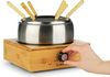 купить Плита электрическая настольная Klarstein Набор для фондю Bambus Fondue Bamboo/Inox в Кишинёве 