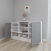 cumpără Comodă Smartex (16254) Т5 140cm Alb+Grafit în Chișinău 