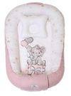 купить Гнездо для новорожденных PernaMea Babynest Premium Elefant Roz (PM.101552/8) в Кишинёве 