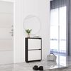 cumpără Raft pentru încălțăminte Mobildor-Lux Leo Slim 100x16x86H cm Anthracite/White în Chișinău 