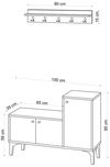 cumpără Mobilă pentru antreu Trendy Simon 100x85x35cm (GTR000947) în Chișinău 