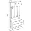 cumpără Mobilă pentru antreu Trendy Chester Alb, Alb, 90x180x36cm (GTR001331) în Chișinău 