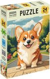 купить Головоломка Три Совы RL376360 Корги в парке, 24 элементов в Кишинёве 