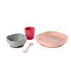 Набор силиконовой посуды Beaba Pink (4 эл.) 