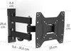 купить Крепление настенное для TV Hama 118084 Fullmotion TV Wall Bracket, 122 cm (48), 2 Arms, blk/wht в Кишинёве 